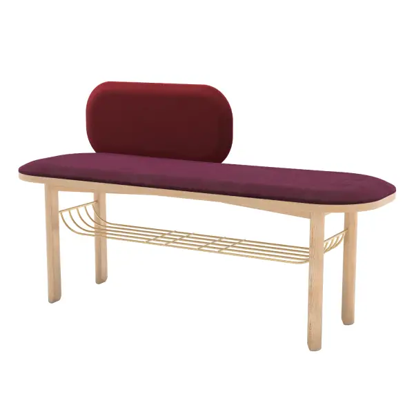 Eustache - Banc design en velours