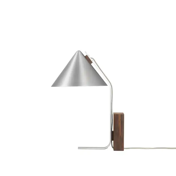 Cône - Lampe de table en noyer