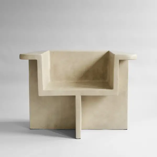 fauteuil design brutaliste