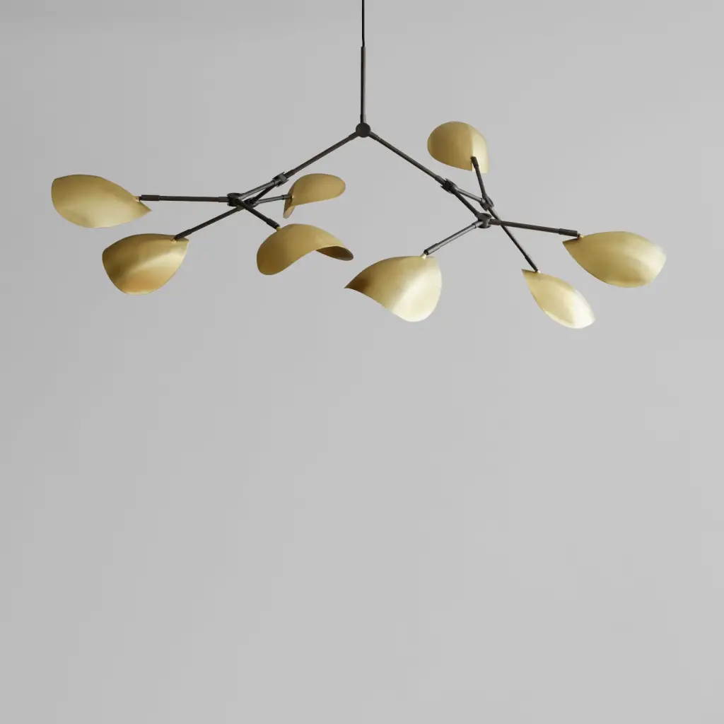 Stingray - chandelier design doré