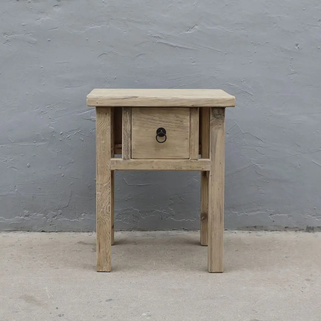 Table de chevet en Orme