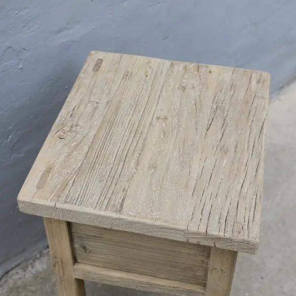 Table de chevet en Orme ancien – Image 3