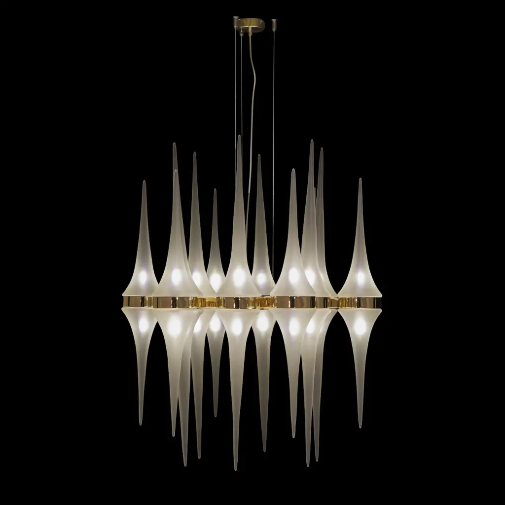 Icicles L - chandelier en verre soufflé