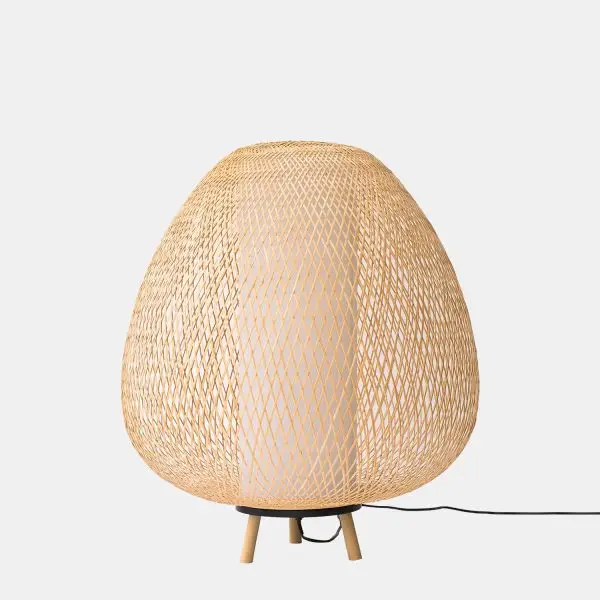 Twiggy - lampe de sol en bambou tressée