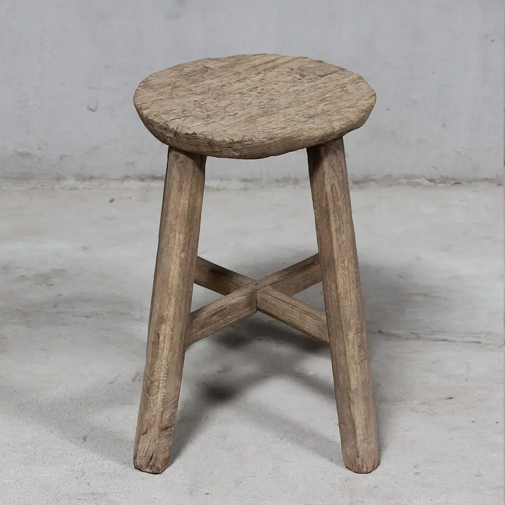 Tabouret 19eme - tabouret en bois ancien