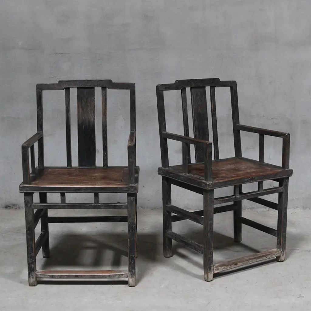 fauteuils anciens en orme