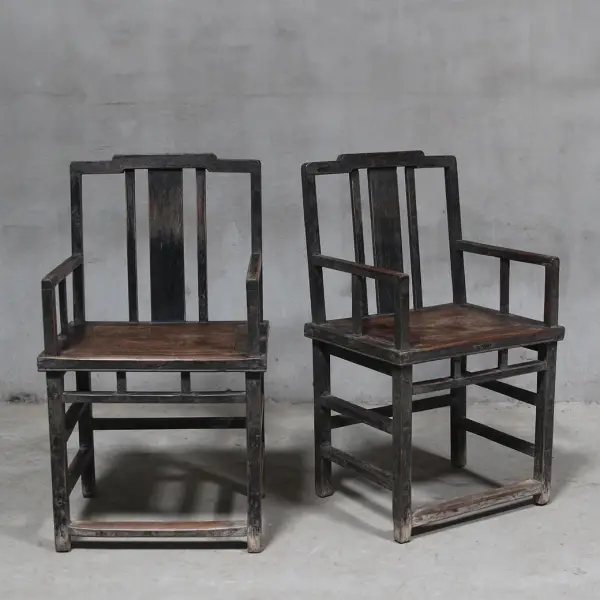 fauteuils anciens en orme