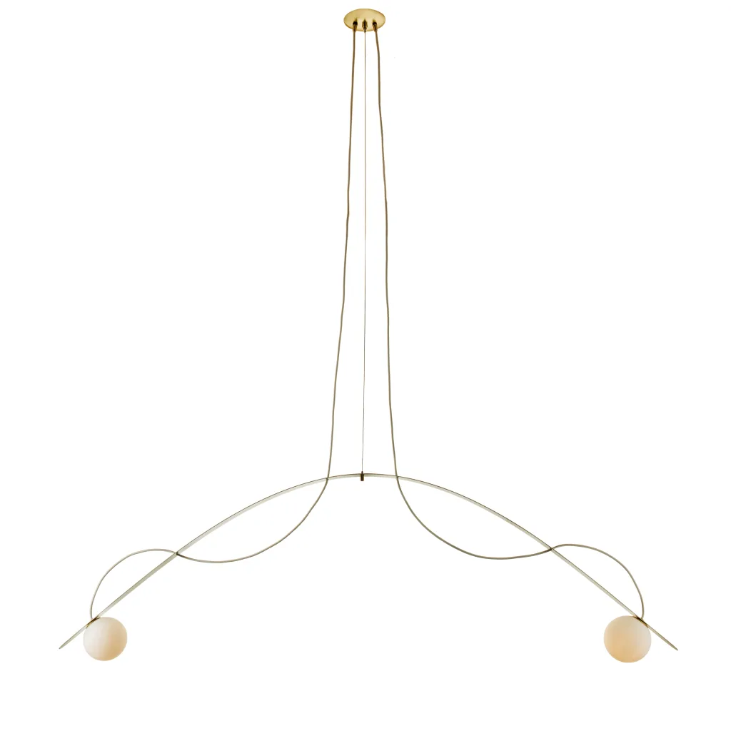 Lustre double en aluminium