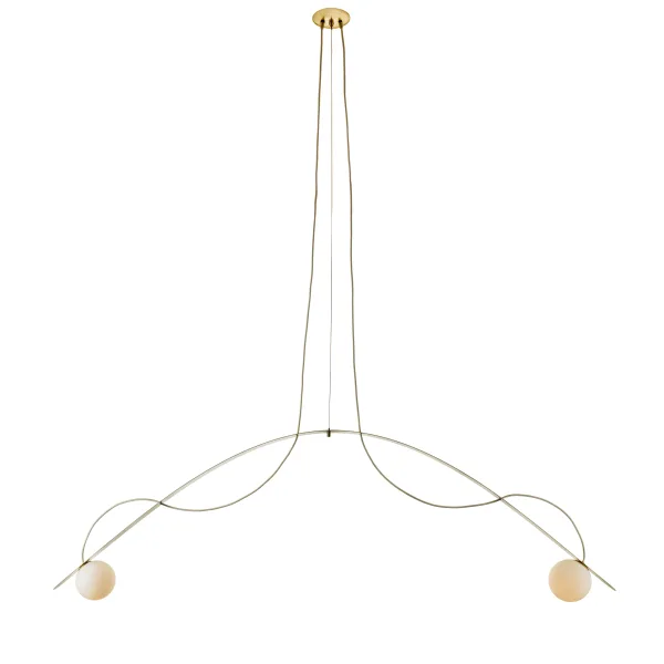 Lustre double en aluminium
