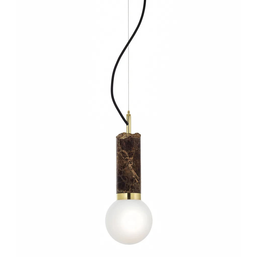 Pierre - Suspension en marbre et laiton