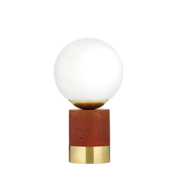 Lampe à poser en marbre et laiton