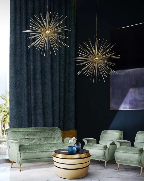 Lustre métallique Cannonball en forme d'étoile