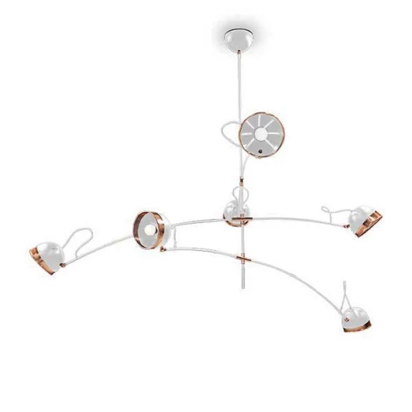Majestueuse suspension Goodman en laiton et aluminium