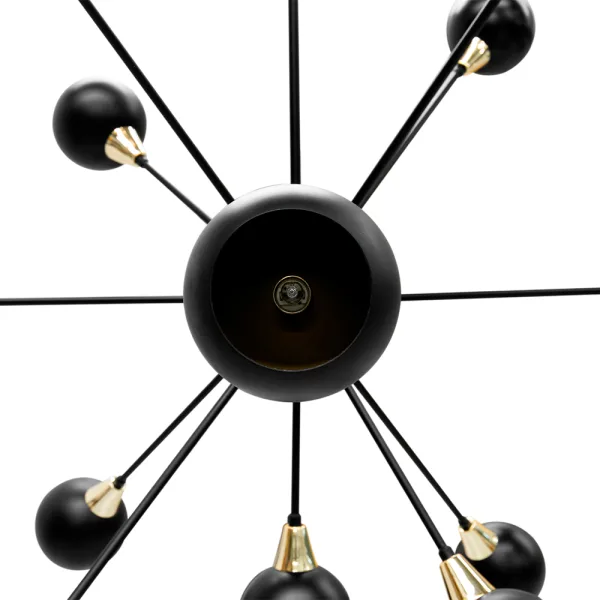 Lustre métallique noir et or