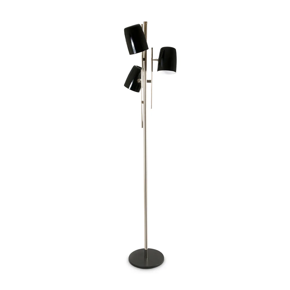 Lampadaire à trois abats-jours