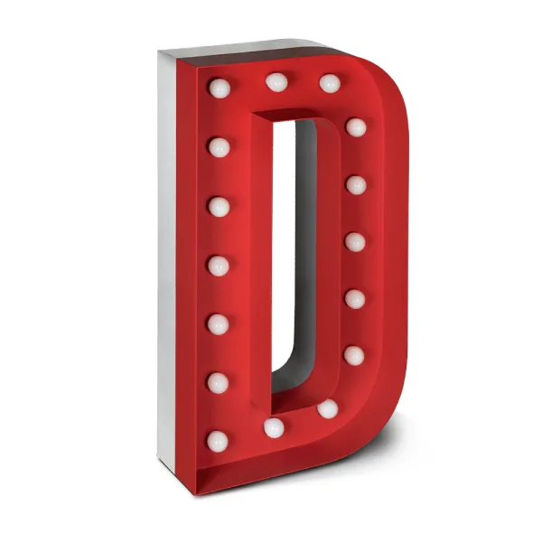 Graphic Lamps - Lampe alphabet à poser ou à mettre en applique