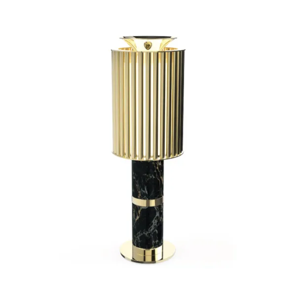Donna - Lampe à poser en laiton et marbre