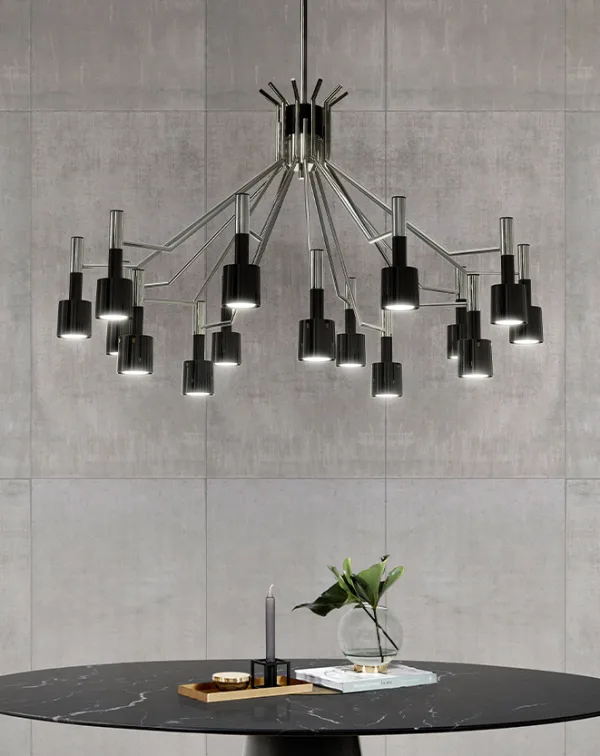 Lustre rond Ella en forme d'étoile