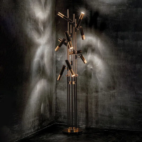 Lampadaire à dix spots Ike à l'élégance intemporelle